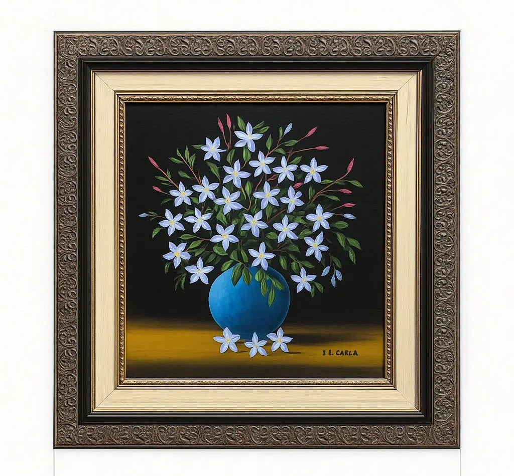 FRAMED TAPESTRY Square tapestry depicting an ornate elephant and rider. Approx. 24" x 24"